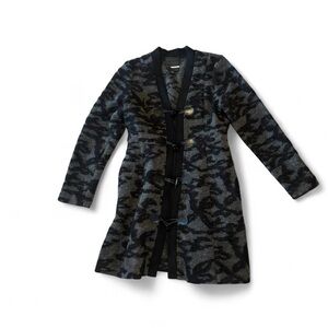 Plenty by Tracy Reese Camouflage Toggle Trench Coat